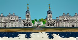 Greenwich by Dylan Izaak - Original Painting on Aluminium sized 50x26 inches. Available from Whitewall Galleries